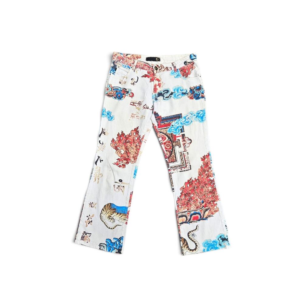 Y2k Just Cavalli x Roberto Cavalli Printed Jeans - Size 29